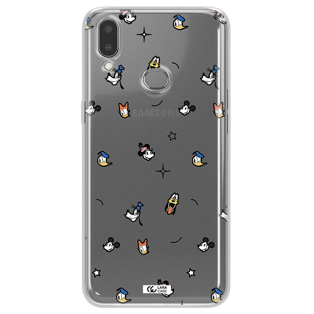 Disney Face Pattern Samsung A10S Clear Tpu Case
