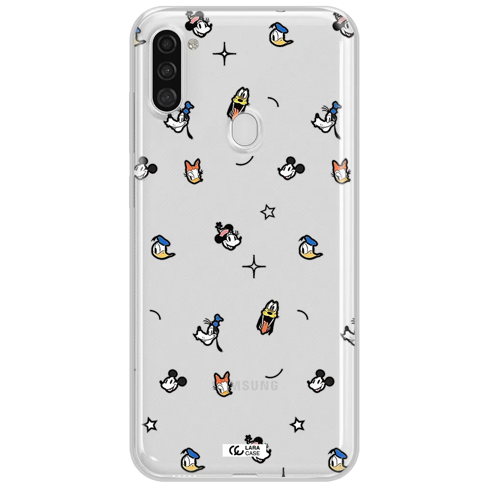 Disney Face Pattern Samsung A11 Clear Tpu Case