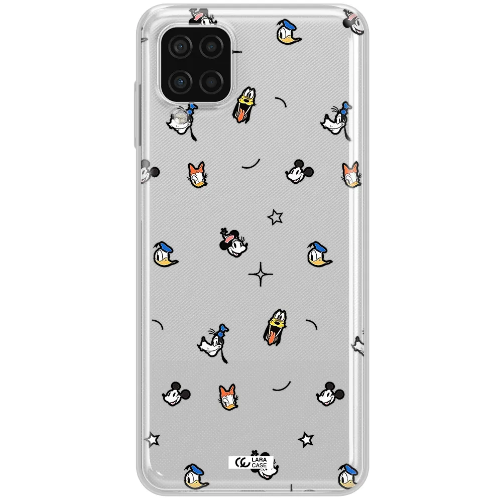 Disney Face Pattern Samsung A12 4G Clear Tpu Case