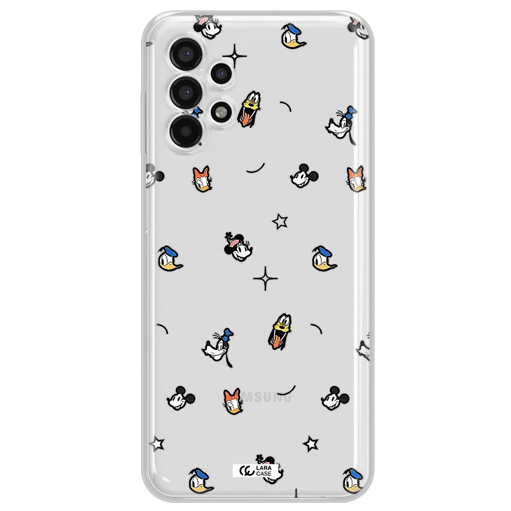 Disney Face Pattern Samsung A13 4G Clear Tpu Case