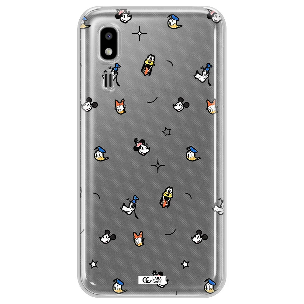 Disney Face Pattern Samsung A2 Core Clear Tpu Case