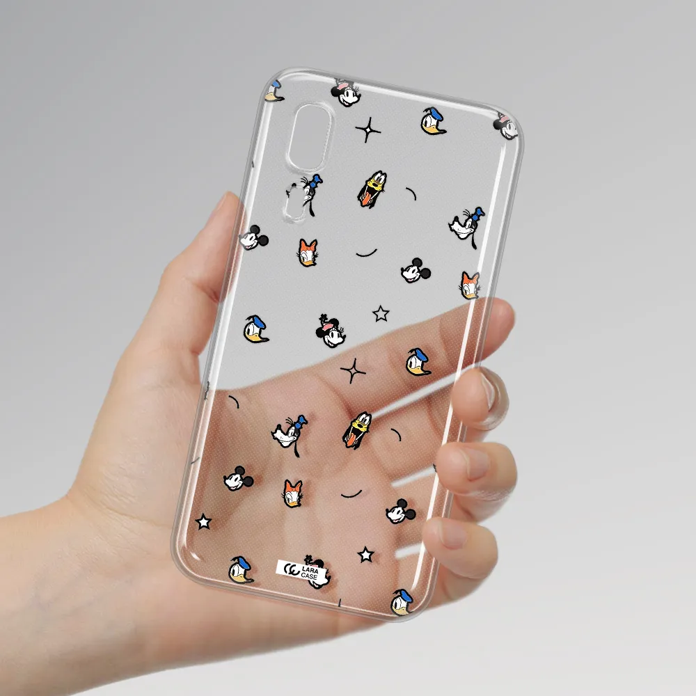 Disney Face Pattern Samsung A2 Core Clear Tpu Case