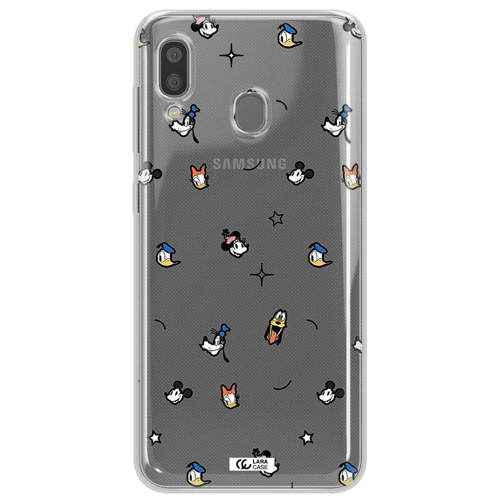 Disney Face Pattern Samsung A20 Clear Tpu Case