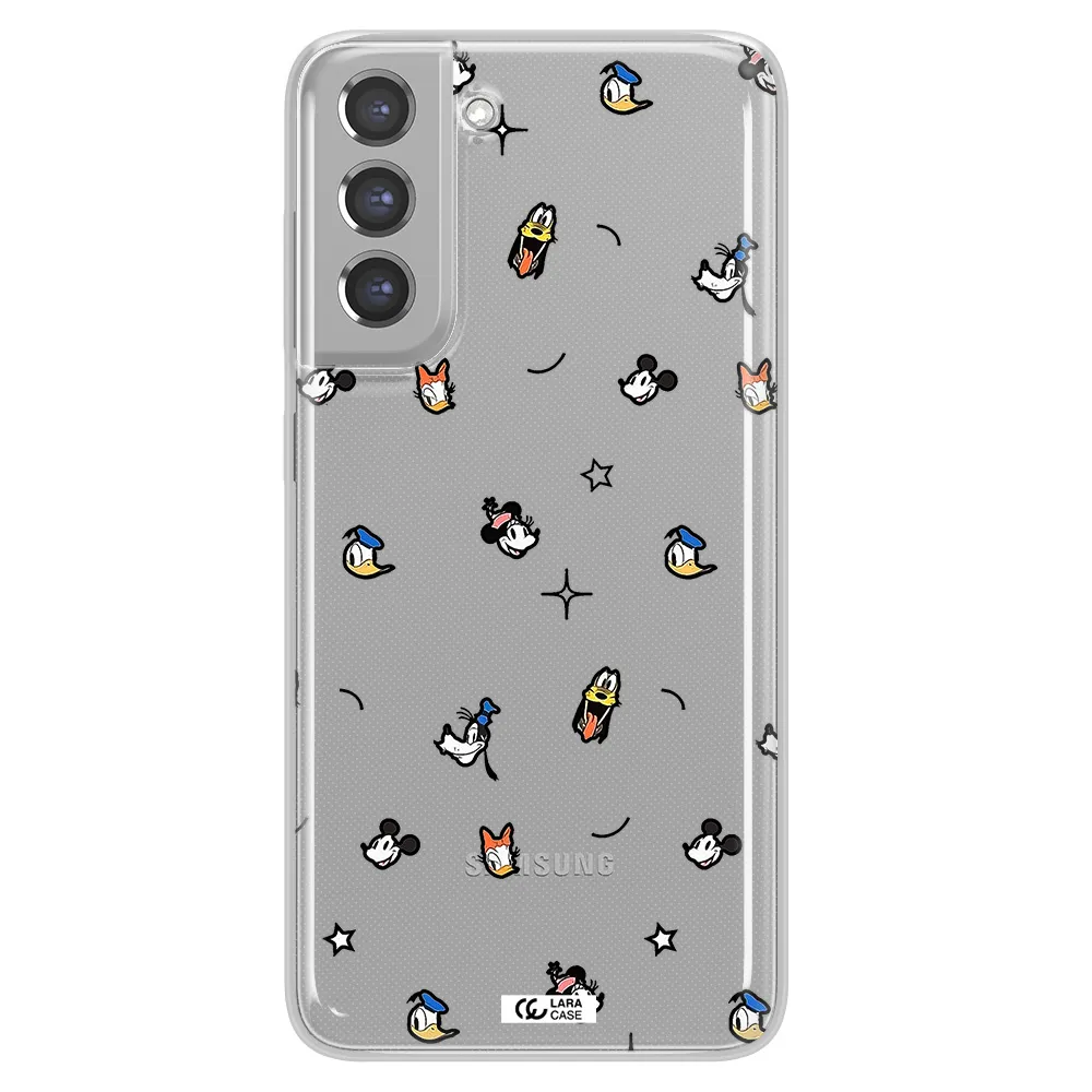 Disney Face Pattern Samsung A21 Fe Clear Tpu Case