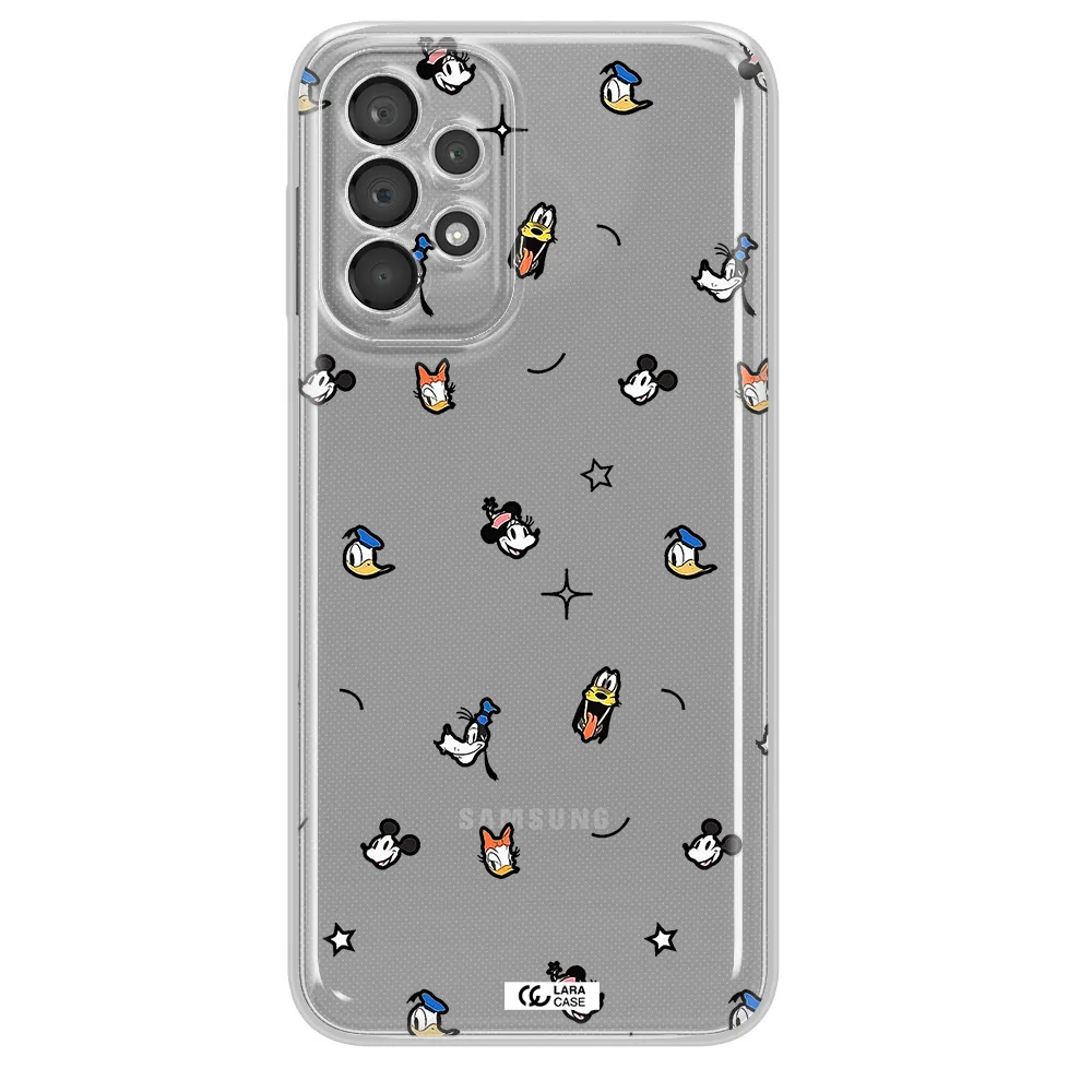 Disney Face Pattern Samsung A23 5G Clear Tpu Case