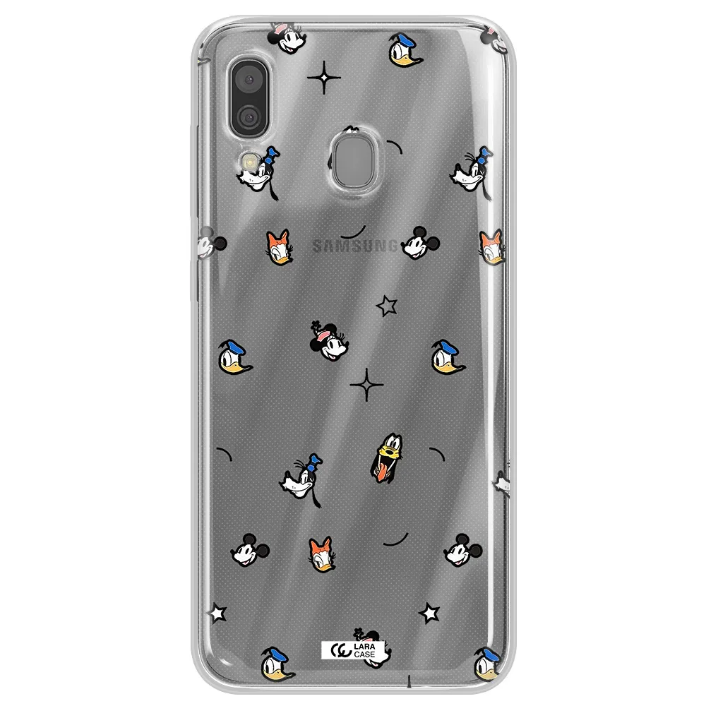 Disney Face Pattern Samsung A30 Clear Tpu Case