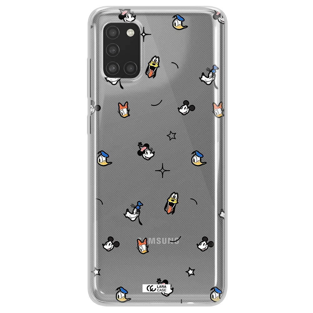 Disney Face Pattern Samsung A31 Clear Tpu Case