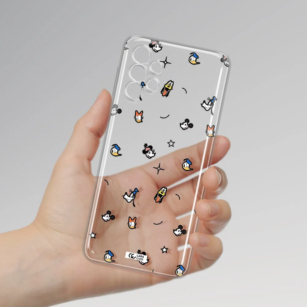 Disney Face Pattern Samsung A32 4G Clear Tpu Case