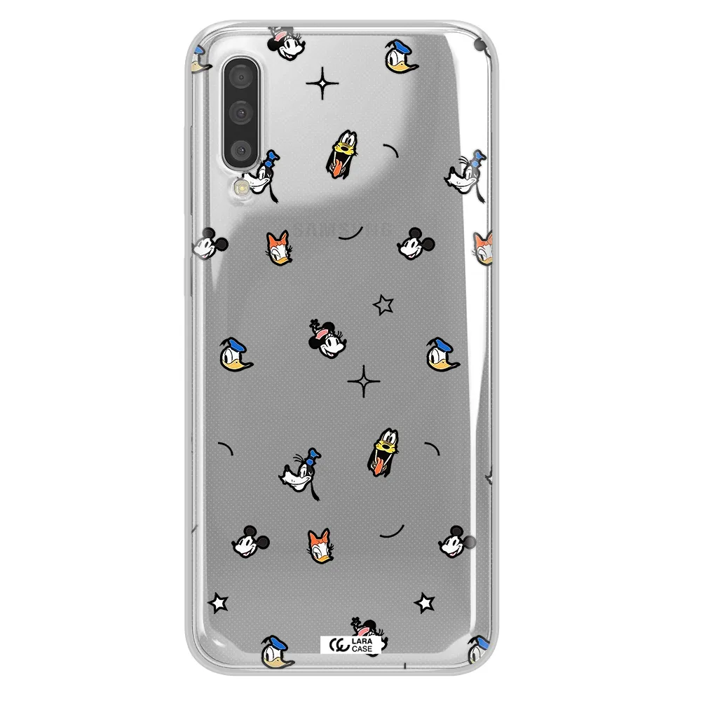 Disney Face Pattern Samsung A50S Clear Tpu Case