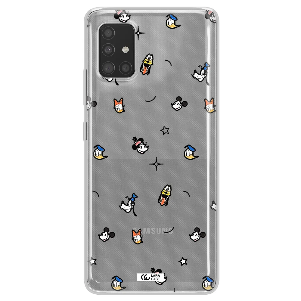 Disney Face Pattern Samsung A51 Clear Tpu Case