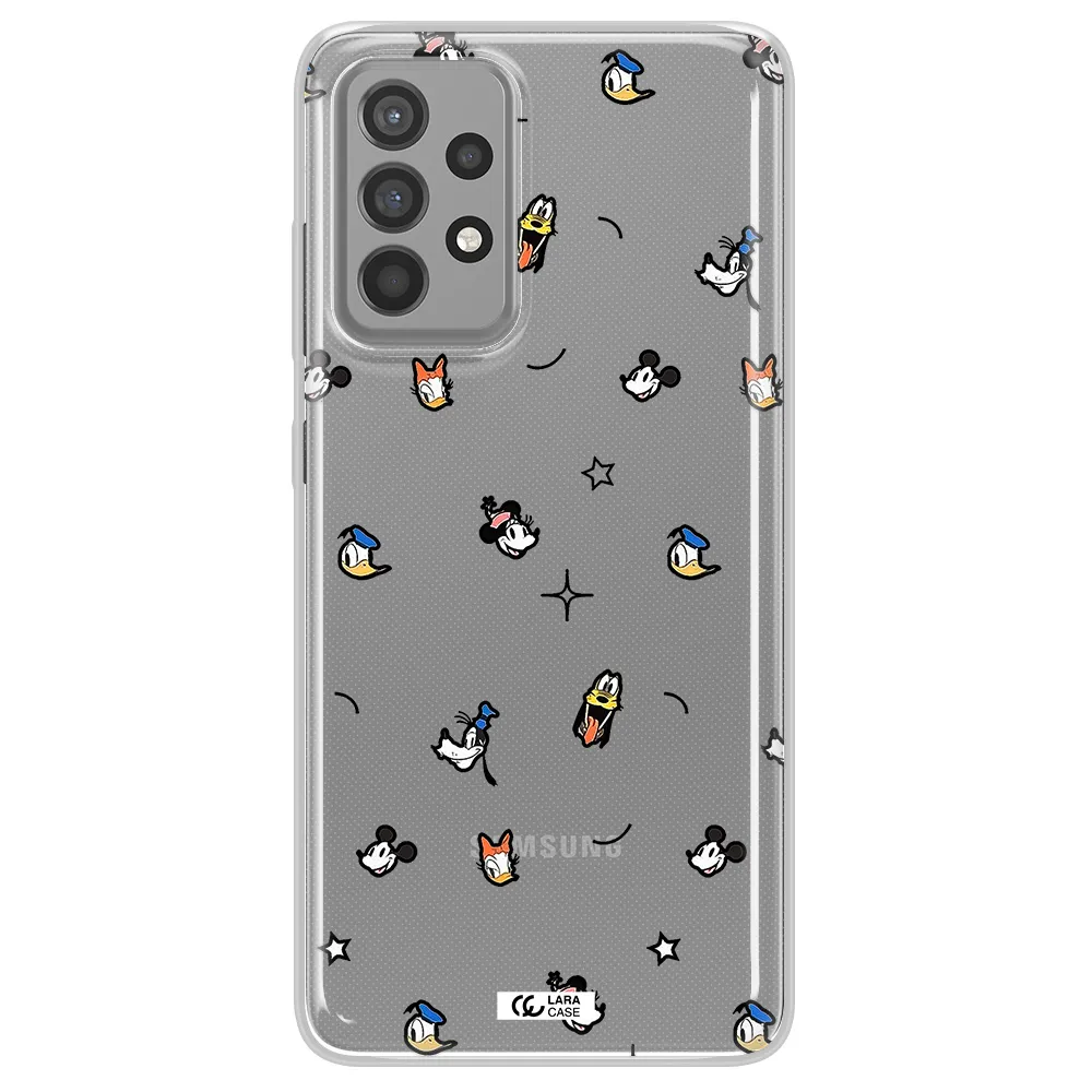 Disney Face Pattern Samsung A52 Clear Tpu Case