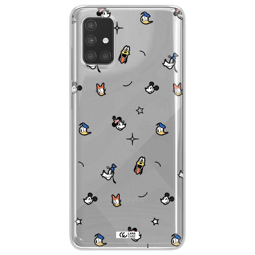 Disney Face Pattern Samsung A71 Clear Tpu Case