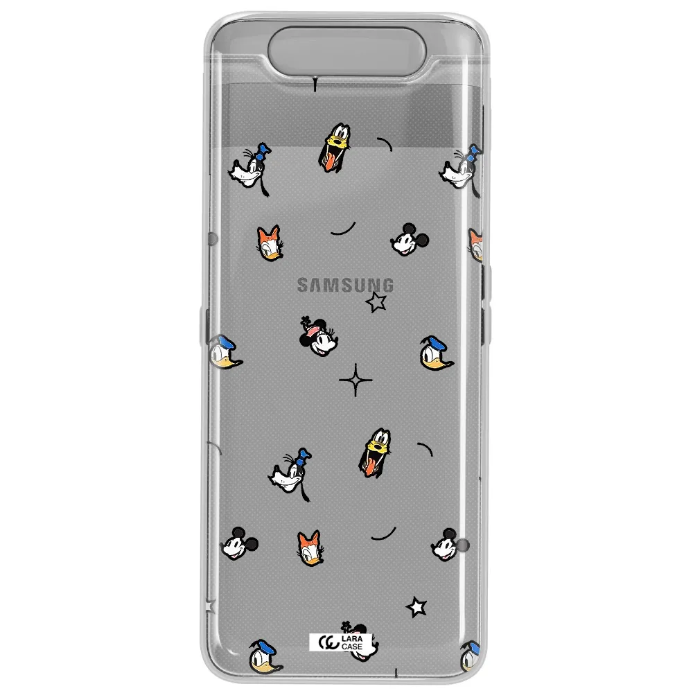Disney Face Pattern Samsung A80 Clear Tpu Case