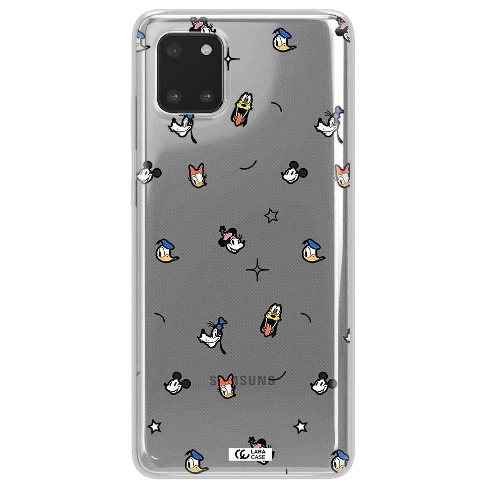 Disney Face Pattern Samsung A81 Clear Tpu Case