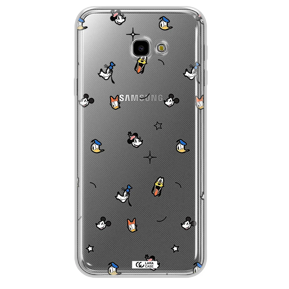Disney Face Pattern Samsung J4 Plus Clear Tpu Case