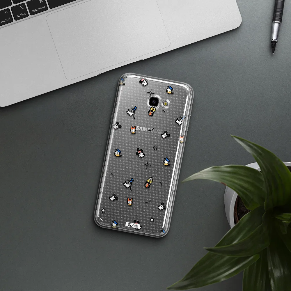 Disney Face Pattern Samsung J4 Plus Clear Tpu Case