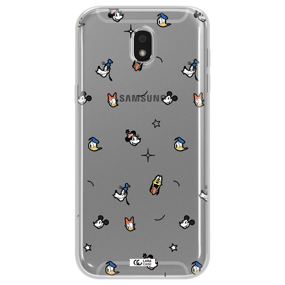 Disney Face Pattern Samsung J5 2017 Clear Tpu Case