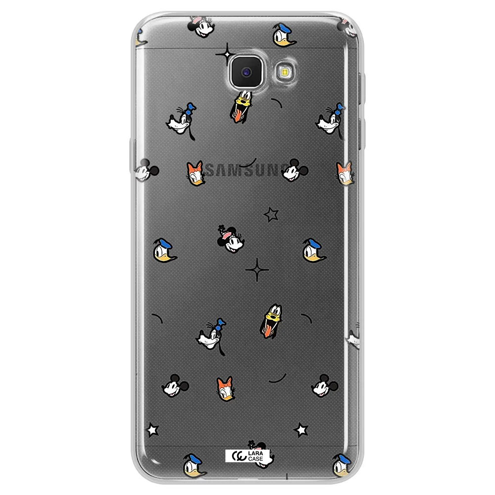 Disney Face Pattern Samsung J5 Prime Clear Tpu Case