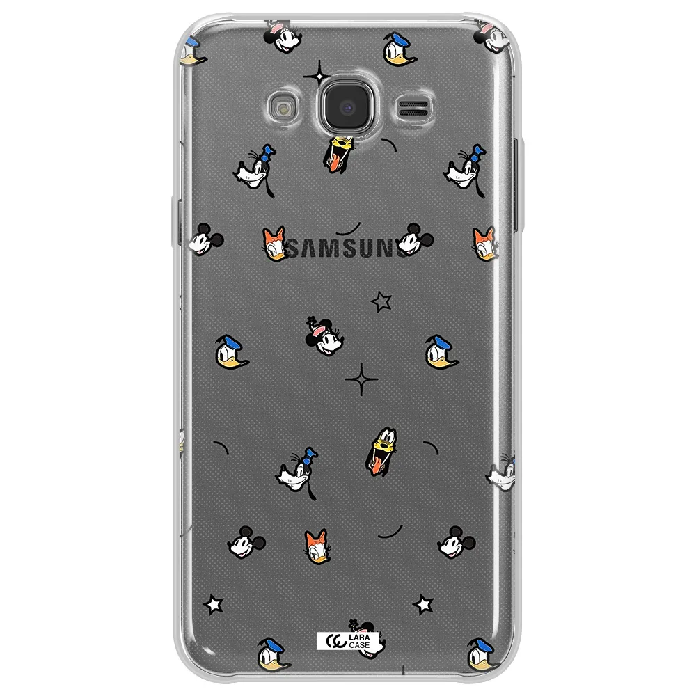Disney Face Pattern Samsung J7 2015 Clear Tpu Case