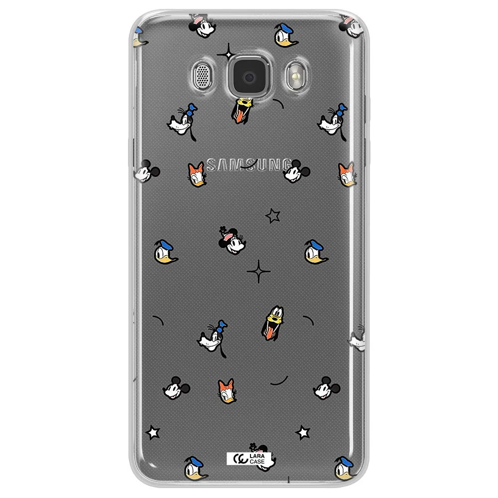 Disney Face Pattern Samsung J7 2016 Clear Tpu Case