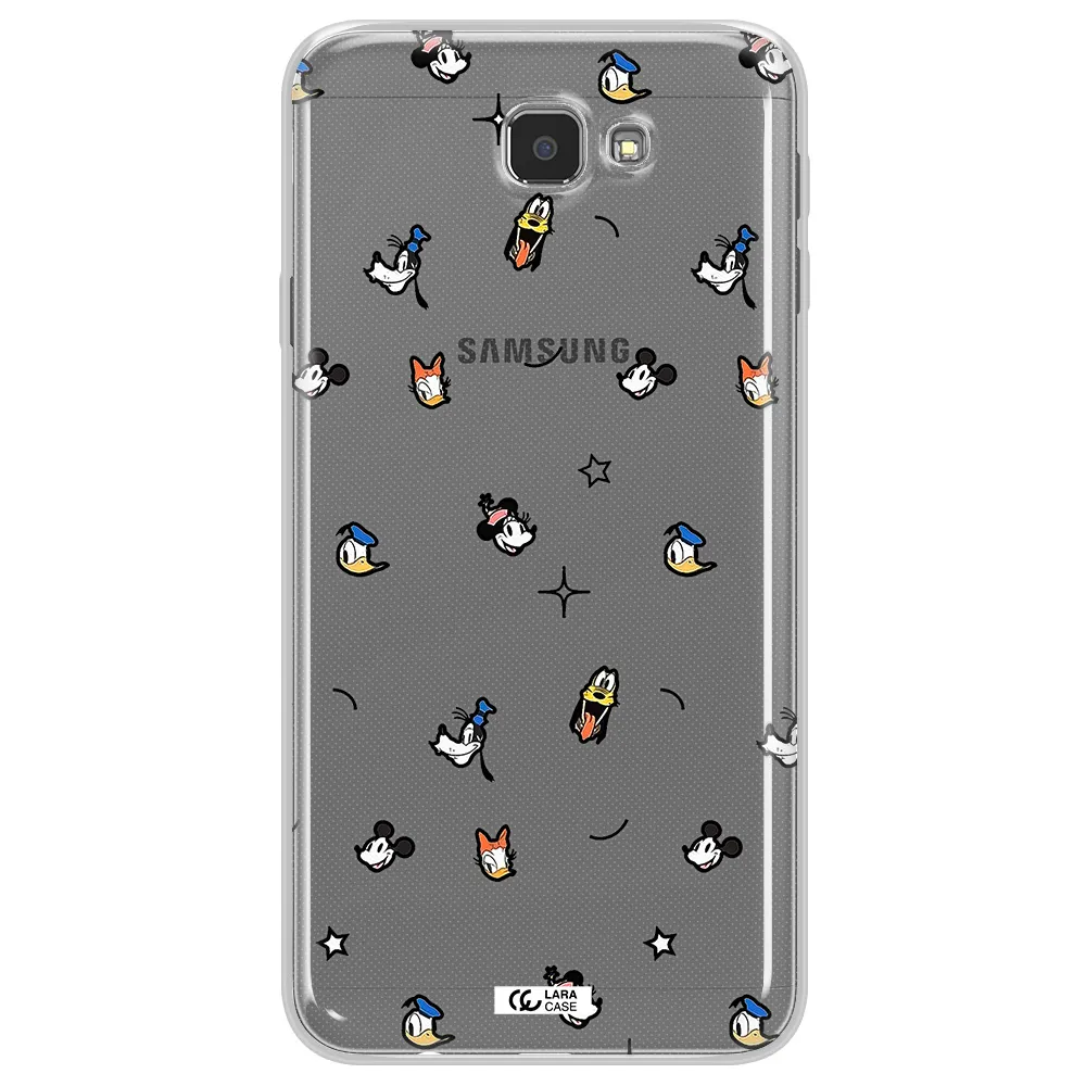 Disney Face Pattern Samsung J7 Prim Clear Tpu Case