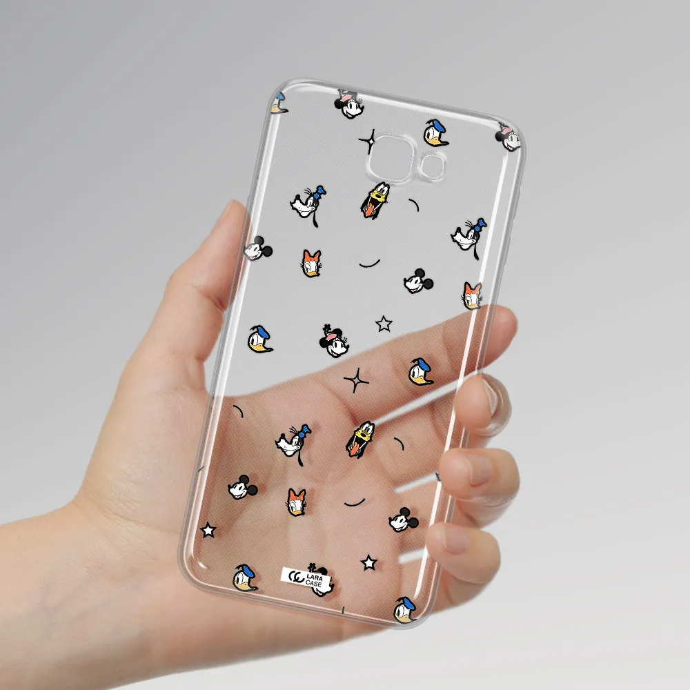 Disney Face Pattern Samsung J7 Prim Clear Tpu Case