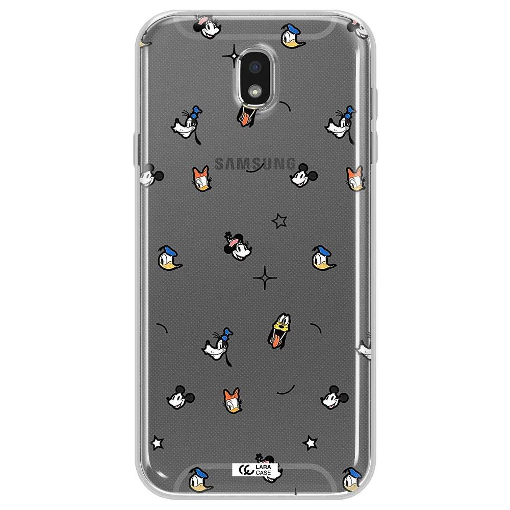 Disney Face Pattern Samsung J7 Pro Clear Tpu Case