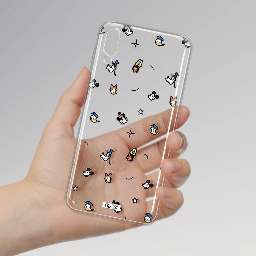 Disney Face Pattern Samsung M10 Clear Tpu Case