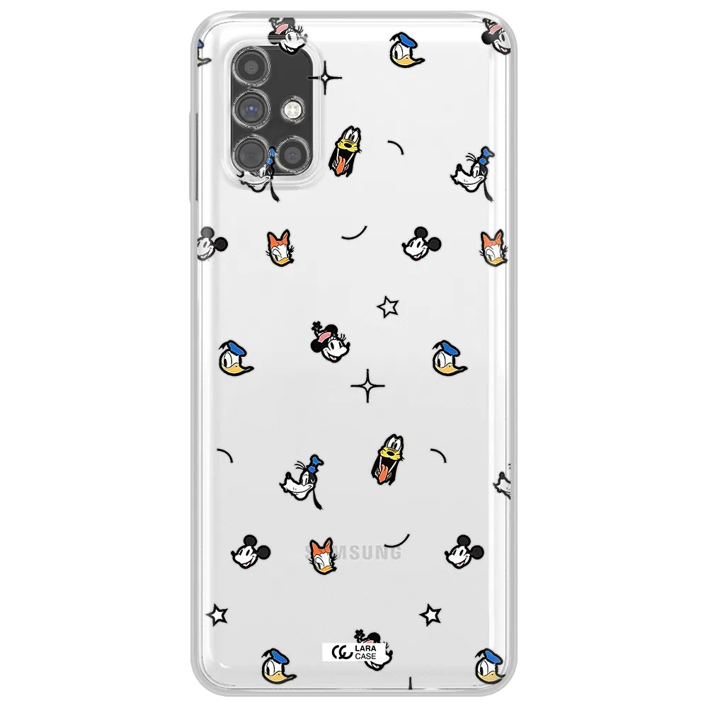 Disney Face Pattern Samsung M51 Clear Tpu Case