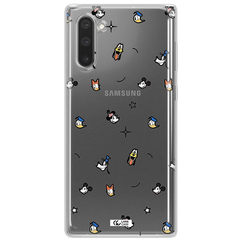 Disney Face Pattern Samsung Note 10 Clear Tpu Case