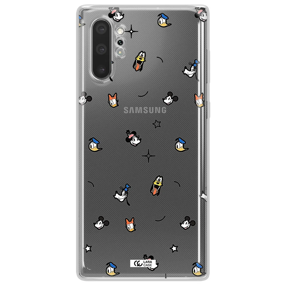 Disney Face Pattern Samsung Note 10 Plus Clear Tpu Case