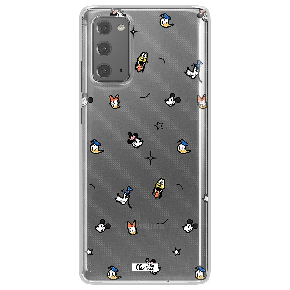 Disney Face Pattern Samsung Note 20 Clear Tpu Case