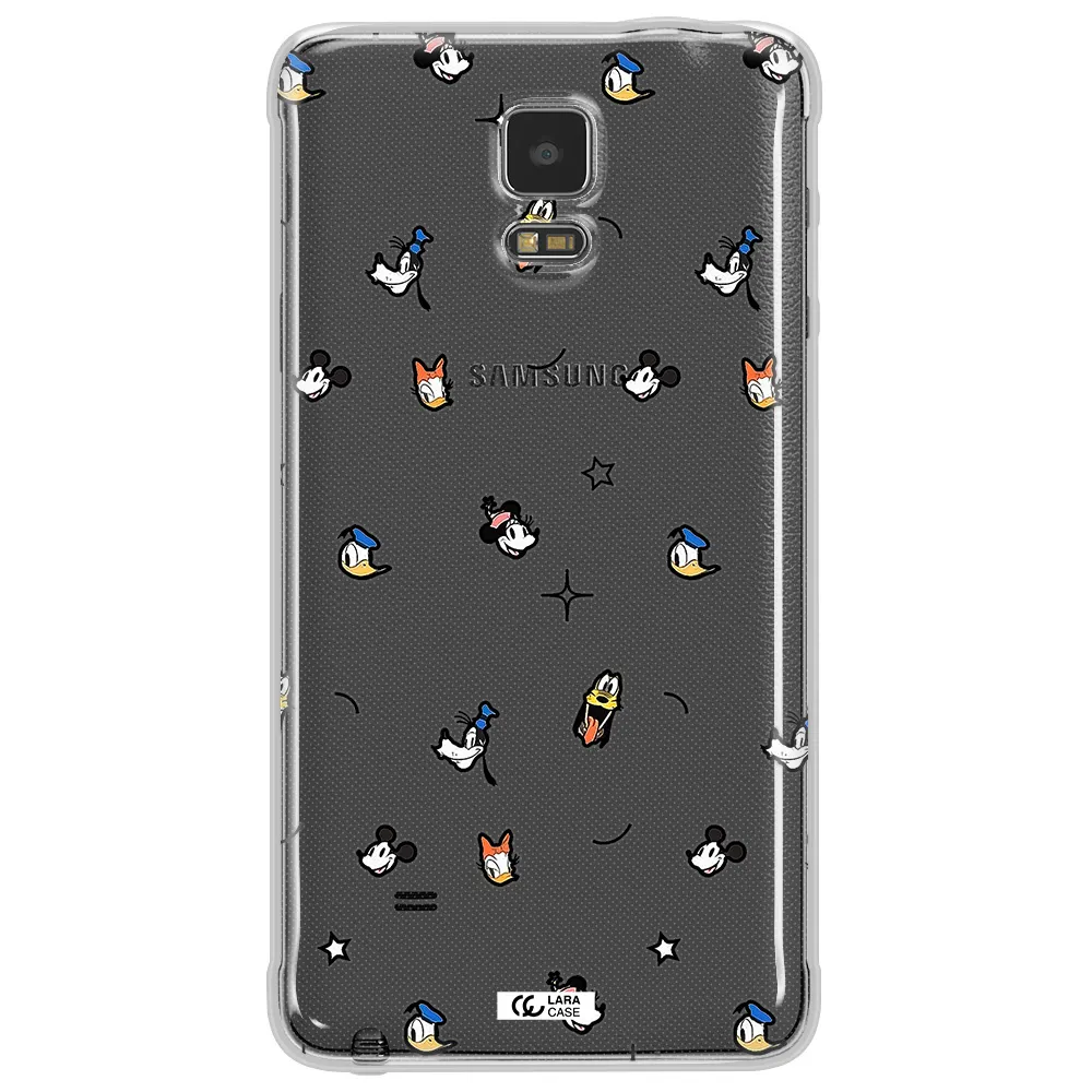 Disney Face Pattern Samsung Note 4 Clear Tpu Case