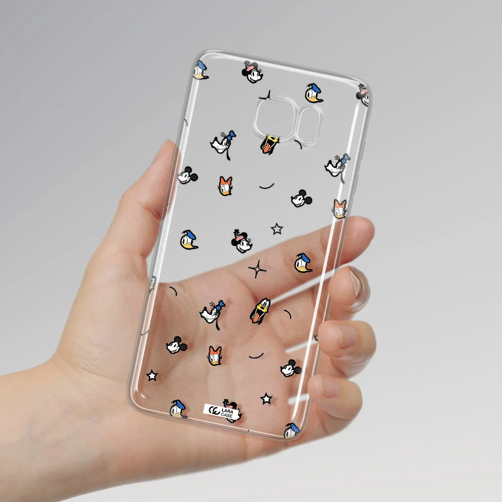 Disney Face Pattern Samsung Note 5 Clear Tpu Case