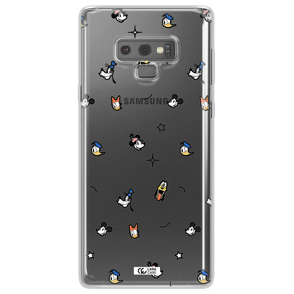 Disney Face Pattern Samsung Note 9 Clear Tpu Case