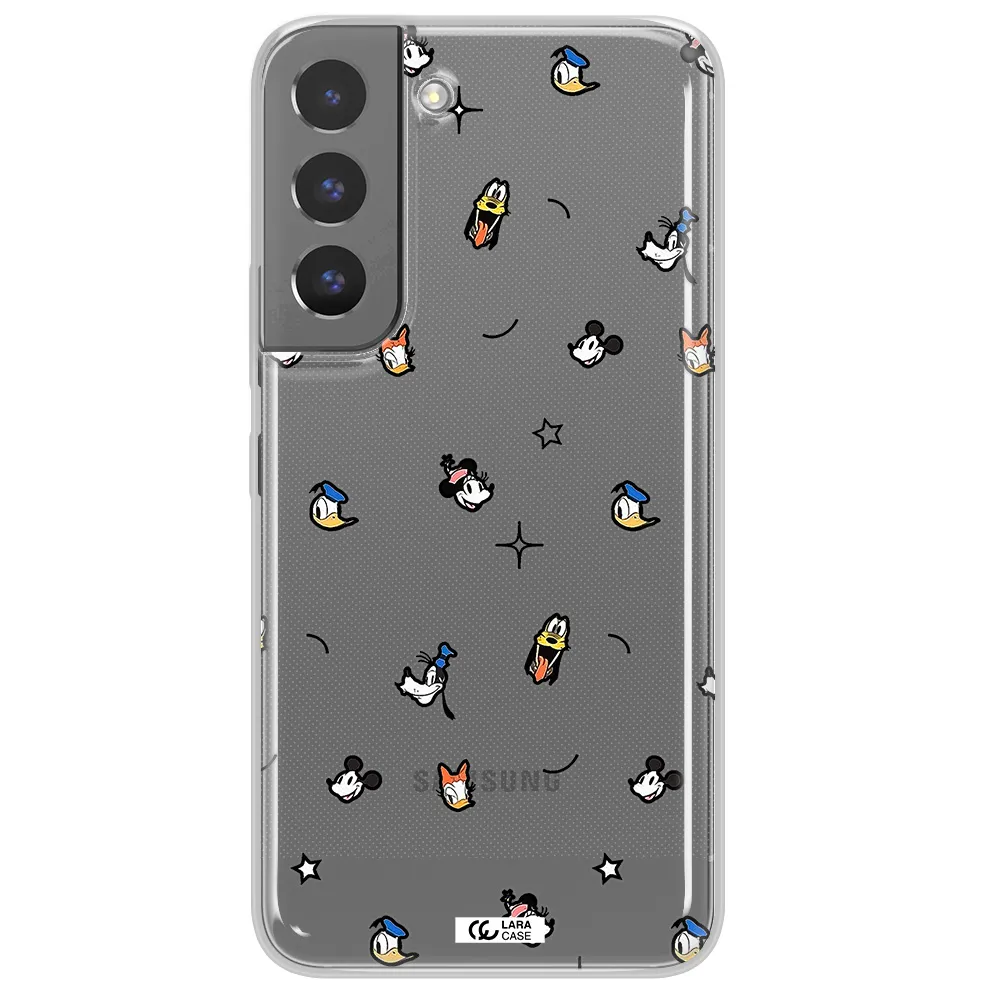 Disney Face Pattern Samsung S 22 Clear Tpu Case