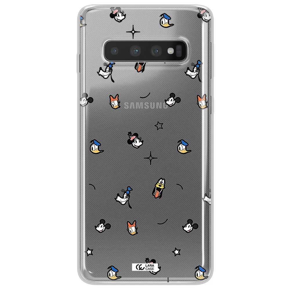 Disney Face Pattern Samsung S10 Clear Tpu Case