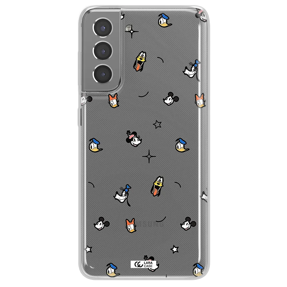 Disney Face Pattern Samsung S21 Plus Clear Tpu Case