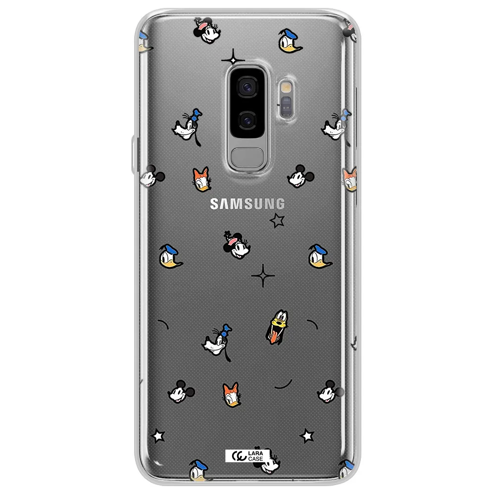 Disney Face Pattern Samsung S9 Plus Clear Tpu Case