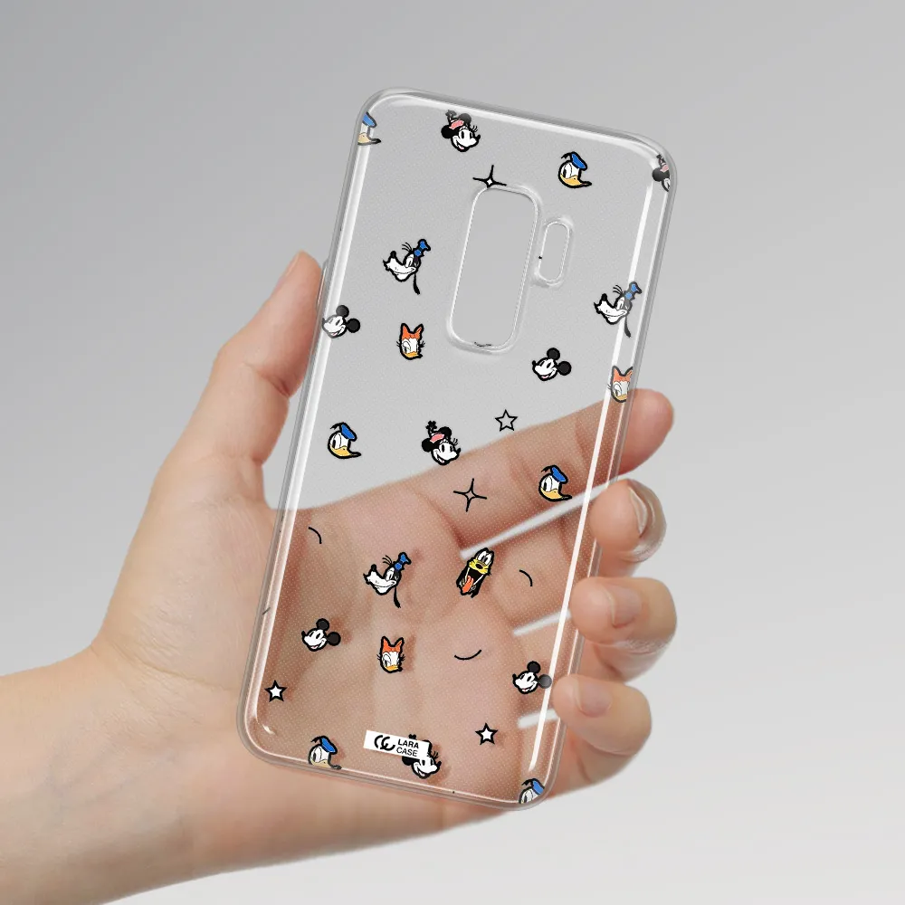 Disney Face Pattern Samsung S9 Plus Clear Tpu Case