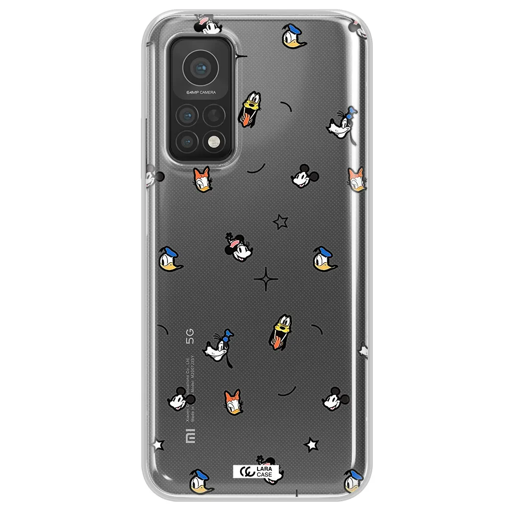 Disney Face Pattern Xiaomi Mi 10T Clear Tpu Case