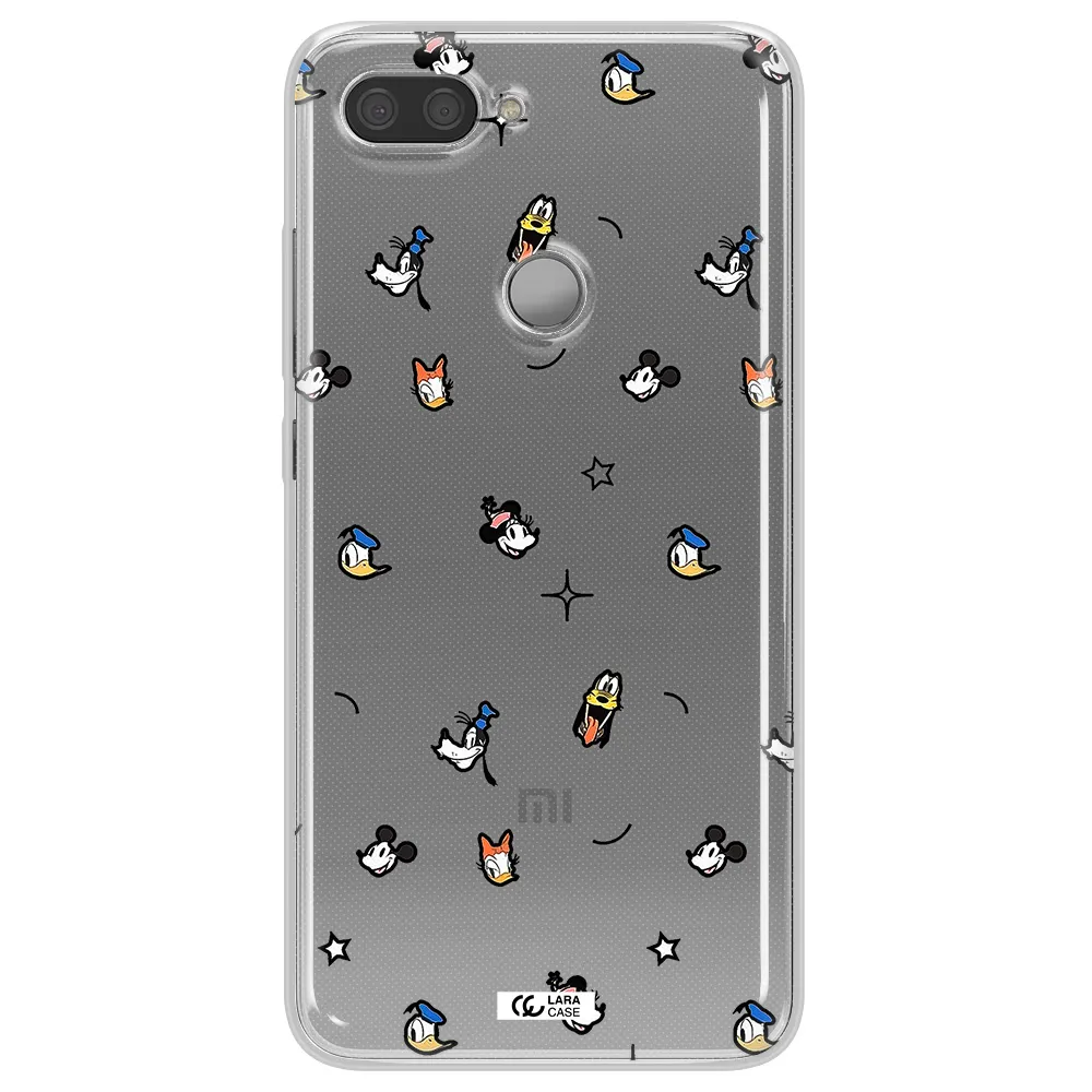 Disney Face Pattern Xiaomi Mi 8 Lite Clear Tpu Case