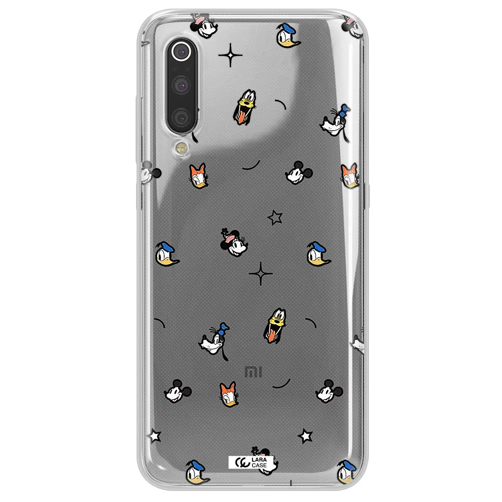 Disney Face Pattern Xiaomi Mi 9 Clear Tpu Case