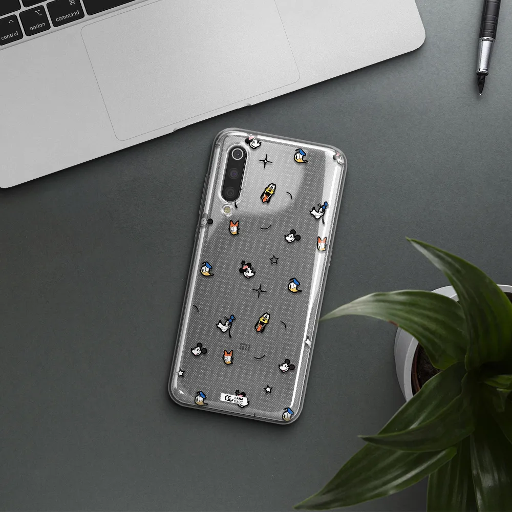 Disney Face Pattern Xiaomi Mi 9 Clear Tpu Case