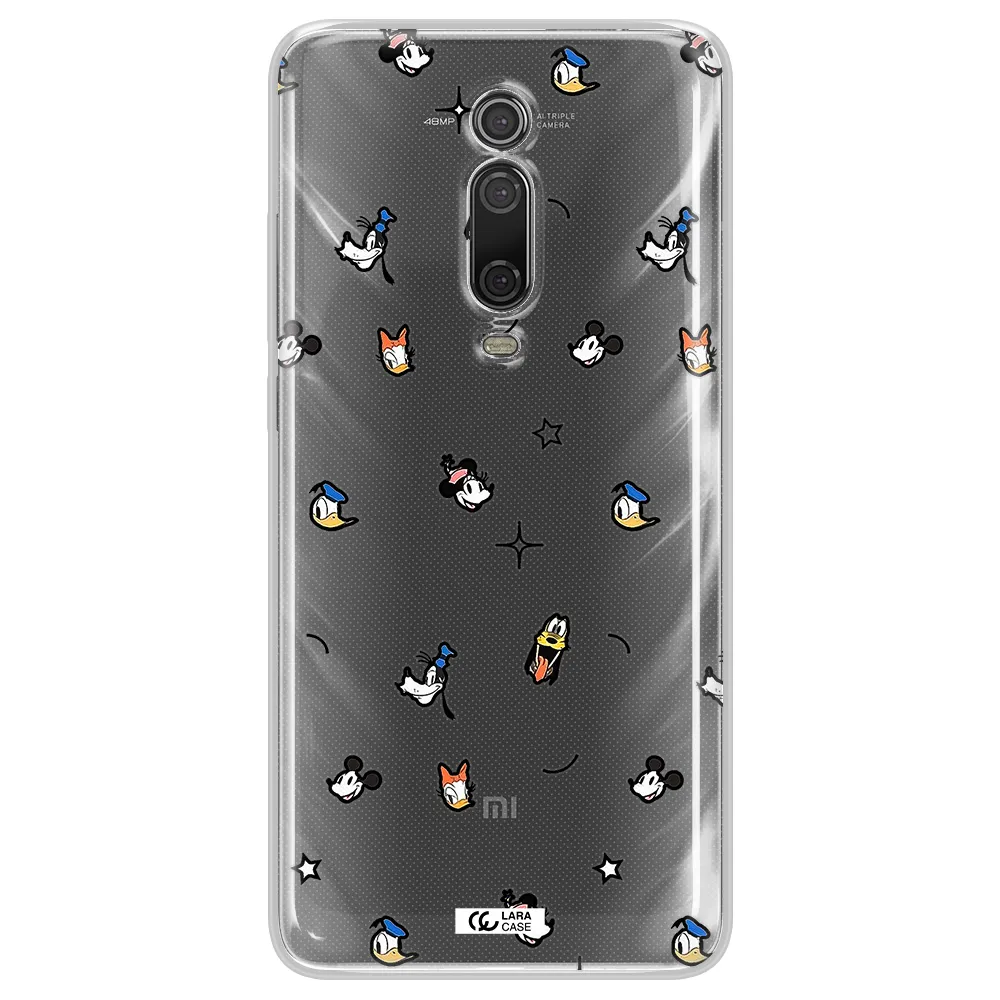 Disney Face Pattern Xiaomi Mi 9T Clear Tpu Case