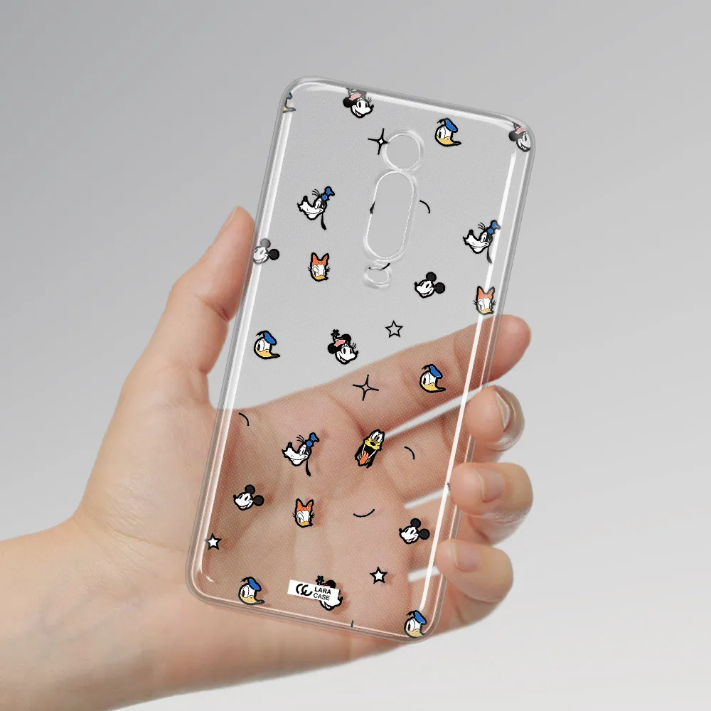 Disney Face Pattern Xiaomi Mi 9T Clear Tpu Case
