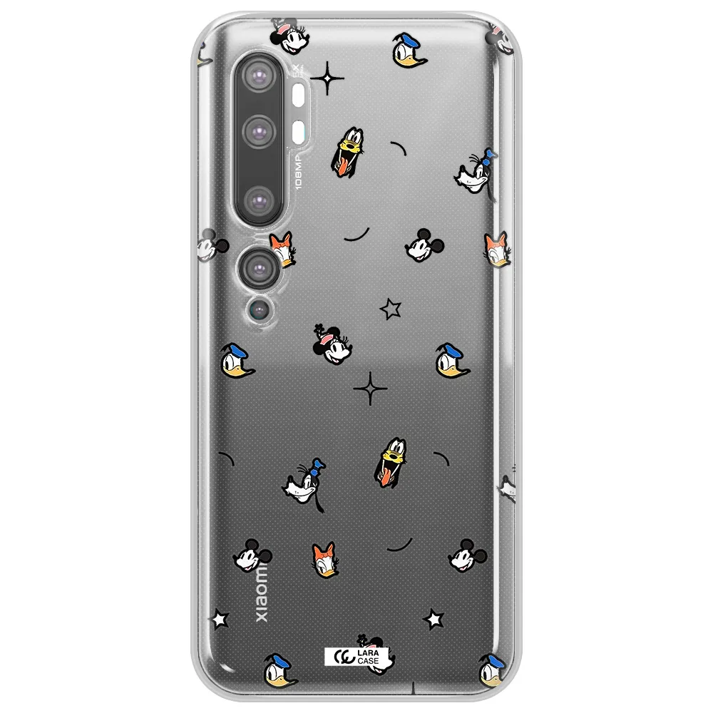Disney Face Pattern Xiaomi Mi Note 10 Clear Tpu Case