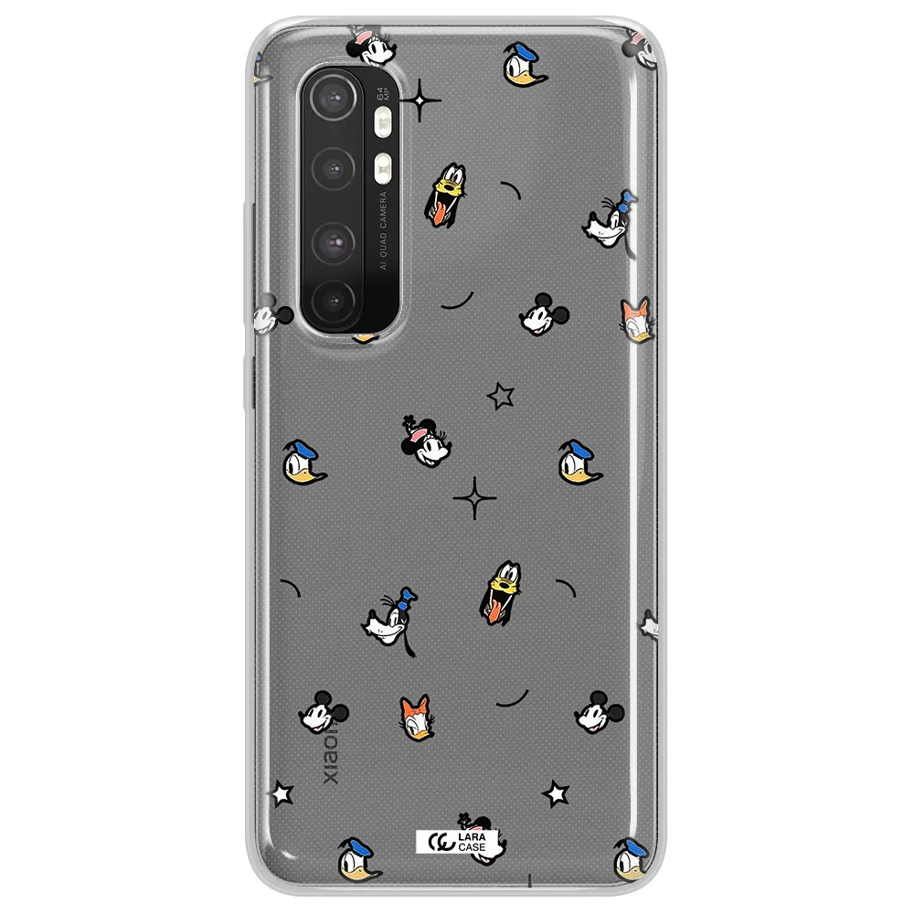 Disney Face Pattern Xiaomi Mi Note 10 Lite Clear Tpu Case