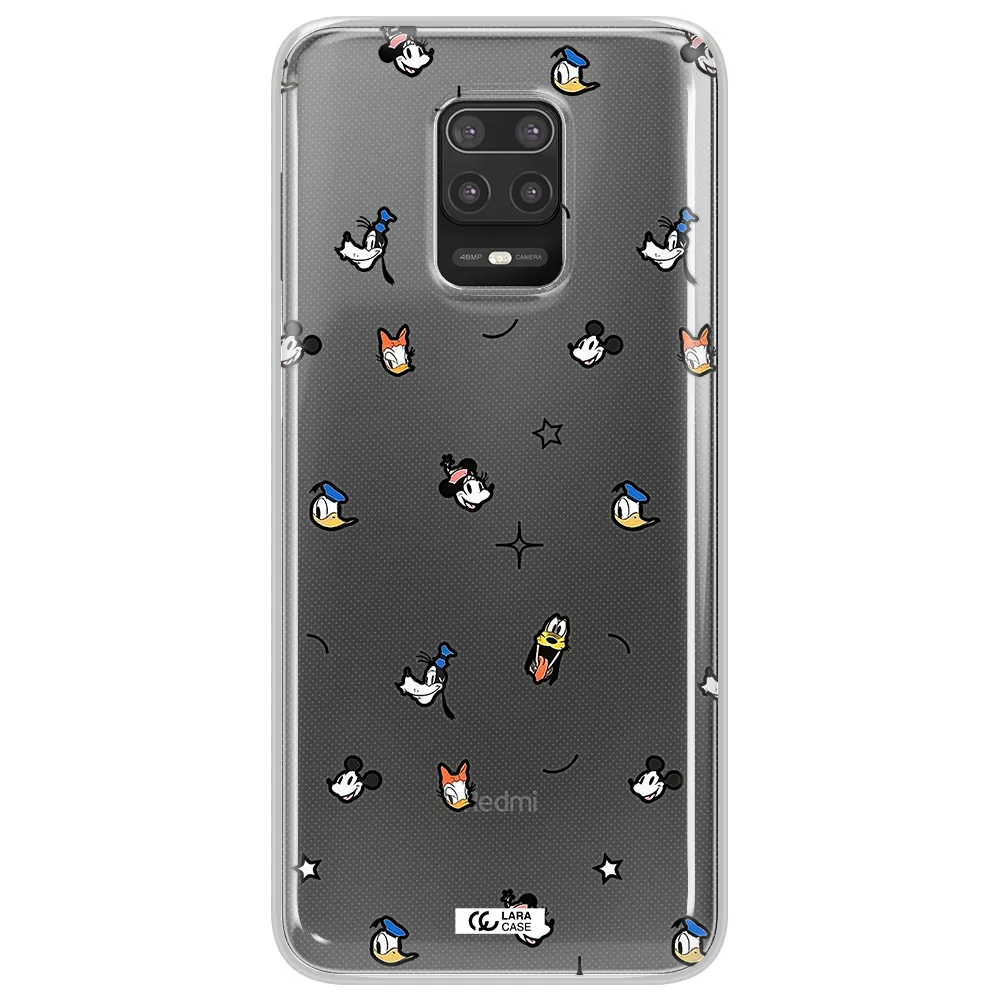 Disney Face Pattern Xiaomi Note 9S Clear Tpu Case