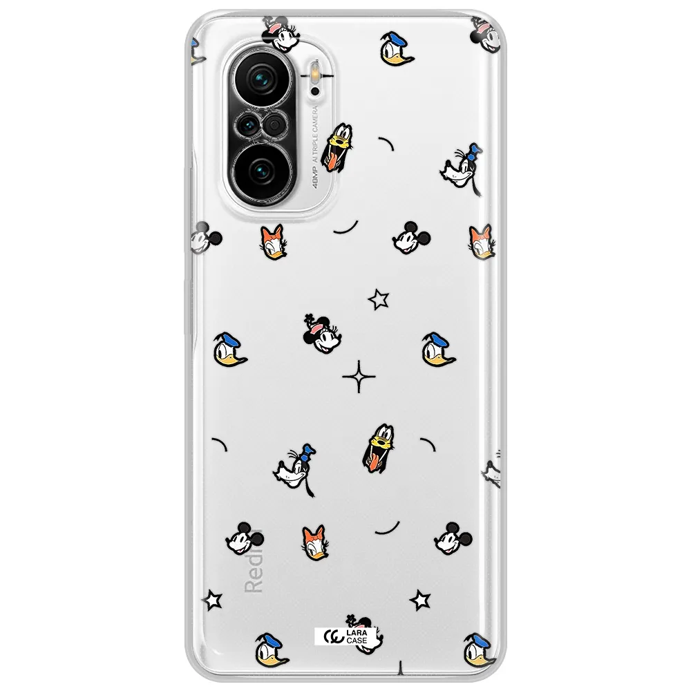 Disney Face Pattern Xiaomi Poco F3 Clear Tpu Case